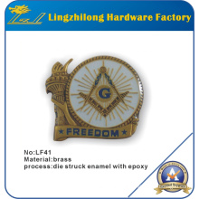 Alta Qualidade Sem Mould Fee Epoxy Doming Masonic Badge